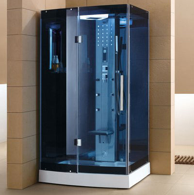 Mesa WS-300A Steam Shower 47"W x 35"D x 85"H - Blue Glass - BathVault