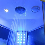Mesa 9090K Steam Shower 36"L x 36"W x 87"H - Blue Glass - BathVault