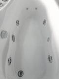 Eago 57 in. Acrylic Flatbottom Whirlpool Bathtub in White - BathVault