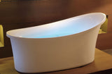 Eago 71 in. White Acrylic Flat-Bottom Air Bath Bathtub - BathVault