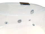 Eago 71 in. Acrylic Flatbottom Whirlpool Bathtub in White - BathVault