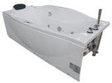 Eago 71 in. Acrylic Flatbottom Whirlpool Bathtub in White - BathVault