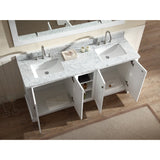 ARIEL Westwood 73" Double Sink Vanity Set Black or White C073D - BathVault