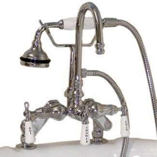 Cambridge Plumbing Clawfoot Tub Faucet - English Telephone CAM684D - BathVault