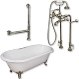 Cambridge Plumbing Cast Iron Double Ended Clawfoot Tub Package 67" X 30" - BathVault