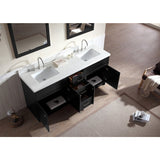 ARIEL Hamlet 73" Double Sink Vanity Set White Quartz Counter F073D-WQ - BathVault