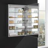 Fresca Tiempo 24" Wide x 36" Tall Bathroom Medicine Cabinet w/ LED Lighting & Defogger - BathVault