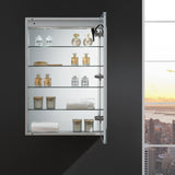 Fresca Tiempo 24" Wide x 36" Tall Bathroom Medicine Cabinet w/ LED Lighting & Defogger - BathVault