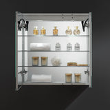 Fresca Tiempo 30" Wide x 30" Tall Bathroom Medicine Cabinet w/ LED Lighting & Defogger - BathVault