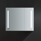 Fresca Tiempo 36" Wide x 30" Tall Bathroom Medicine Cabinet w/ LED Lighting & Defogger - BathVault