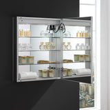Fresca Spazio 24" Wide x 30" Tall Bathroom Medicine Cabinet w/ LED Lighting & Defogger - BathVault