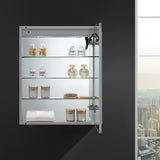 Fresca Spazio 24" Wide x 30" Tall Bathroom Medicine Cabinet w/ LED Lighting & Defogger - BathVault