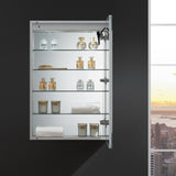 Fresca Spazio 24" Wide x 36" Tall Bathroom Medicine Cabinet w/ LED Lighting & Defogger - BathVault