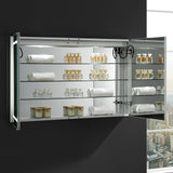 Fresca Spazio 48" Wide x 30" Tall Bathroom Medicine Cabinet w/ LED Lighting & Defogger - BathVault