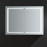 Fresca Spazio 48" Wide x 36" Tall Bathroom Medicine Cabinet w/ LED Lighting & Defogger - BathVault