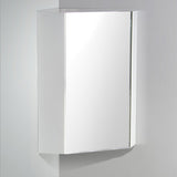 Fresca Coda 18" White Corner Medicine Cabinet w/ Mirror Door - BathVault