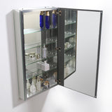 Fresca 20" Wide x 36" Tall Bathroom Medicine Cabinet w/ Mirrors - BathVault