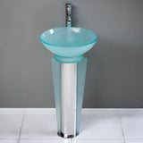 Fresca Vitale 17" Modern Glass Bathroom Vanity w/ Mirror - BathVault