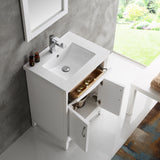 Fresca Cambridge 24" White Traditional Bathroom Vanity w/ Mirror - BathVault