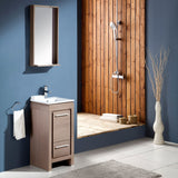 Fresca Allier 16" Gray Oak Modern Bathroom Vanity w/ Mirror - BathVault