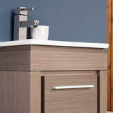 Fresca Allier 16" Gray Oak Modern Bathroom Vanity w/ Mirror - BathVault