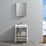 Fresca Allier Rio 24" Ash Gray Modern Bathroom Vanity w/ Medicine Cabinet - BathVault