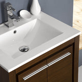 Fresca Allier 24" Wenge Brown Modern Bathroom Vanity w/ Mirror - BathVault