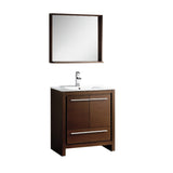Fresca Allier 30" Wenge Brown Modern Bathroom Vanity w/ Mirror - BathVault