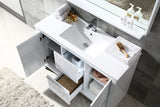 Fresca Allier 48" White Modern Bathroom Vanity w/ Mirror - BathVault