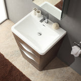 Fresca Milano 26" Rosewood Modern Bathroom Vanity w/ Medicine Cabinet - BathVault