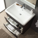 Fresca Milano 32" Chestnut Modern Bathroom Vanity w/ Medicine Cabinet - BathVault