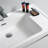 Fresca Tuscany 40" Glossy White Wall Hung Modern Bathroom Vanity w/ Medicine Cabinet - BathVault