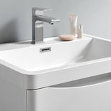 Fresca Tuscany 24" Glossy White Free Standing Modern Bathroom Vanity w/ Medicine Cabinet - BathVault