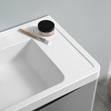 Fresca Tuscany 36" Glossy Gray Free Standing Modern Bathroom Vanity w/ Medicine Cabinet - BathVault