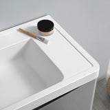 Fresca Tuscany 48" Glossy Gray Free Standing Double Sink Modern Bathroom Vanity w/ Medicine Cabinet - BathVault