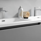 Fresca Lazzaro 60" Gray Free Standing Double Sink Modern Bathroom Vanity w/ Medicine Cabinet - BathVault