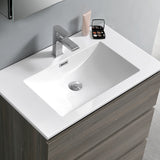 Fresca Lazzaro 30" Gray Wood Free Standing Modern Bathroom Vanity w/ Medicine Cabinet - BathVault