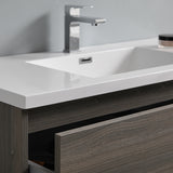 Fresca Lazzaro 42" Gray Wood Free Standing Modern Bathroom Vanity w/ Medicine Cabinet - BathVault