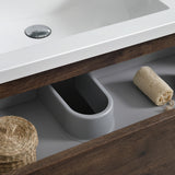Fresca Lazzaro 42" Rosewood Free Standing Modern Bathroom Vanity w/ Medicine Cabinet - BathVault