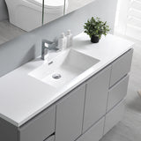 Fresca Lazzaro 60" Gray Free Standing Single Sink Modern Bathroom Vanity w/ Medicine Cabinet - BathVault