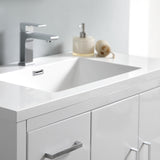 Fresca Imperia 36" Glossy White Free Standing Modern Bathroom Vanity w/ Medicine Cabinet- Left Version - BathVault