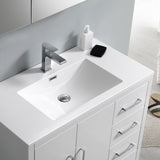 Fresca Imperia 36" Glossy White Free Standing Modern Bathroom Vanity w/ Medicine Cabinet - Right Version - BathVault