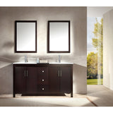 ARIEL Hanson 60" Double Sink Vanity Set K060D - BathVault