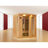 Golden Designs 3 Person Hemlock Maxxus LEMF FAR Infrared Sauna MX-K306-01 - BathVault