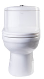 Eago 1-Piece 1.1/1.6 GPF Dual Flush Elongated Toilet in White - BathVault