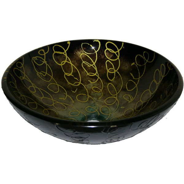 Legion Furniture Tempered Glass Vessel Sink Bowl - Abstract ZA-183-1 - BathVault