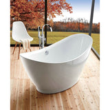 Legion Furniture 67.7" White Freestanding Acrylic Tub - WE6513 - BathVault